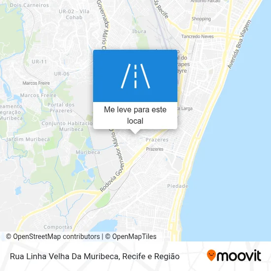 Rua Linha Velha Da Muribeca mapa