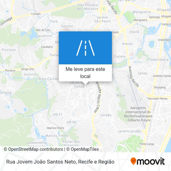Rua Jovem João Santos Neto mapa