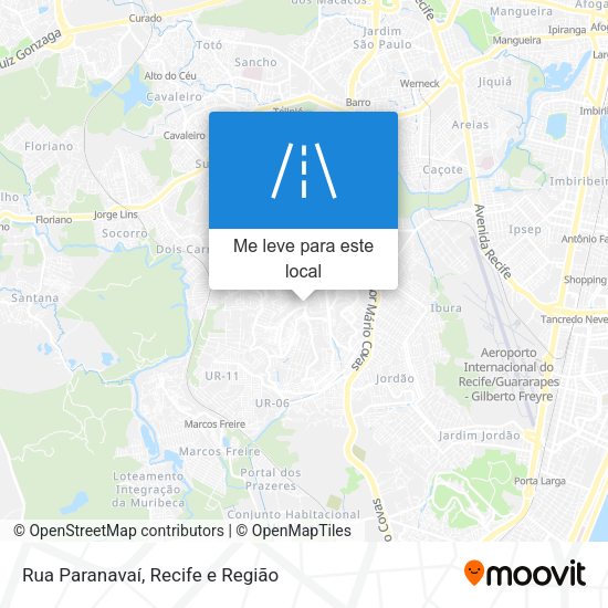 Rua Paranavaí mapa
