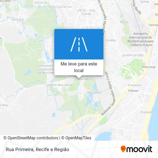 Rua Primeira mapa