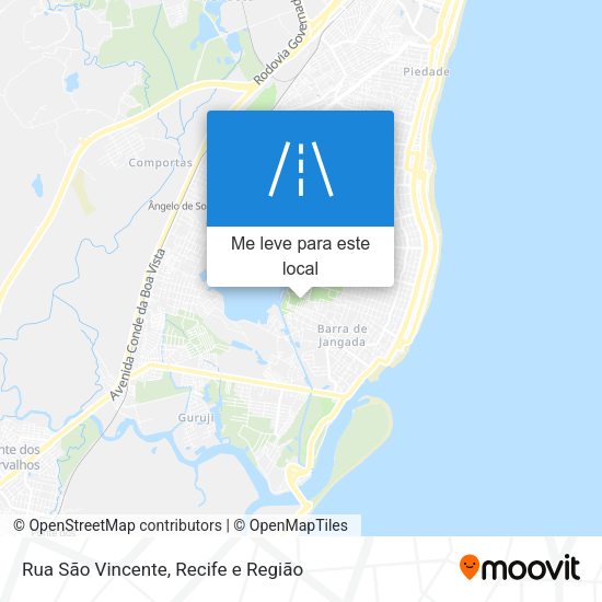 Rua São Vincente mapa