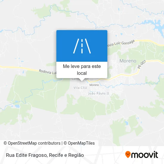 Rua Edite Fragoso mapa
