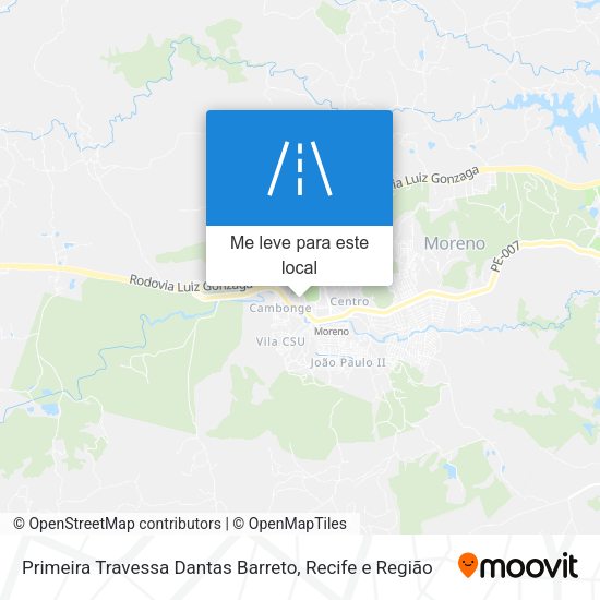 Primeira Travessa Dantas Barreto mapa
