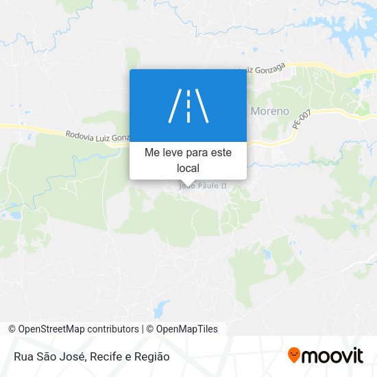 Rua São José mapa