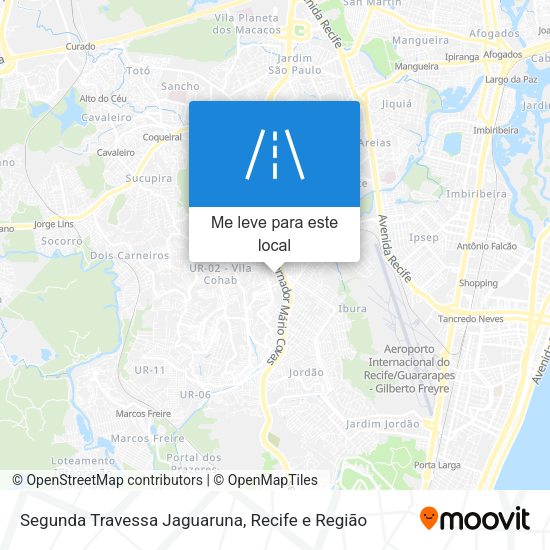 Segunda Travessa Jaguaruna mapa
