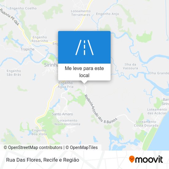 Rua Das Flores mapa