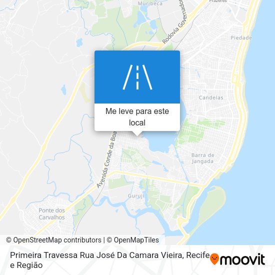 Primeira Travessa Rua José Da Camara Vieira mapa