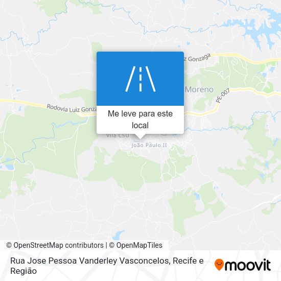 Rua Jose Pessoa Vanderley Vasconcelos mapa