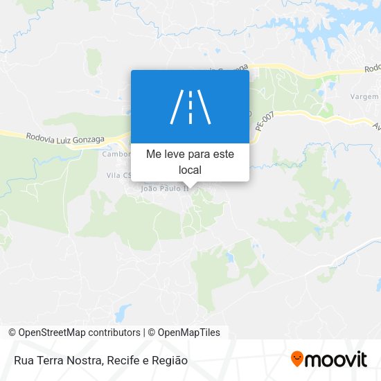 Rua Terra Nostra mapa