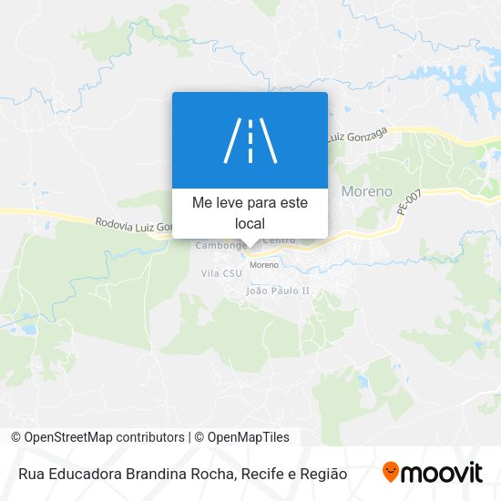 Rua Educadora Brandina Rocha mapa