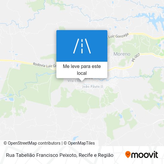 Rua Tabelião Francisco Peixoto mapa