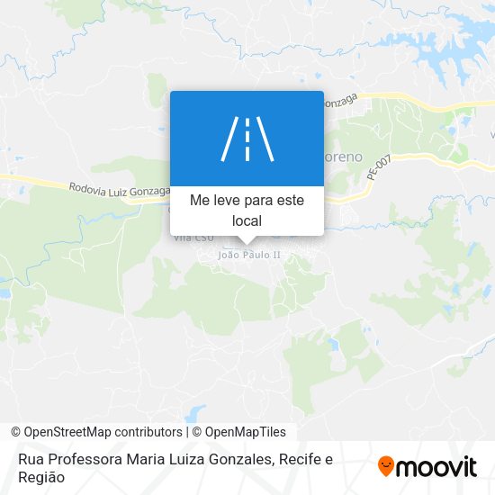 Rua Professora Maria Luiza Gonzales mapa