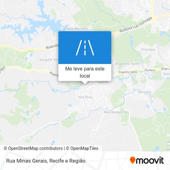 Rua Minas Gerais mapa