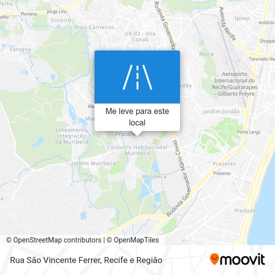 Rua São Vincente Ferrer mapa