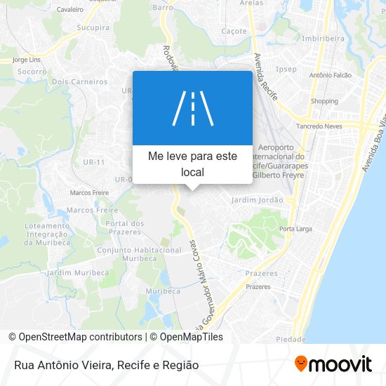 Rua Antônio Vieira mapa