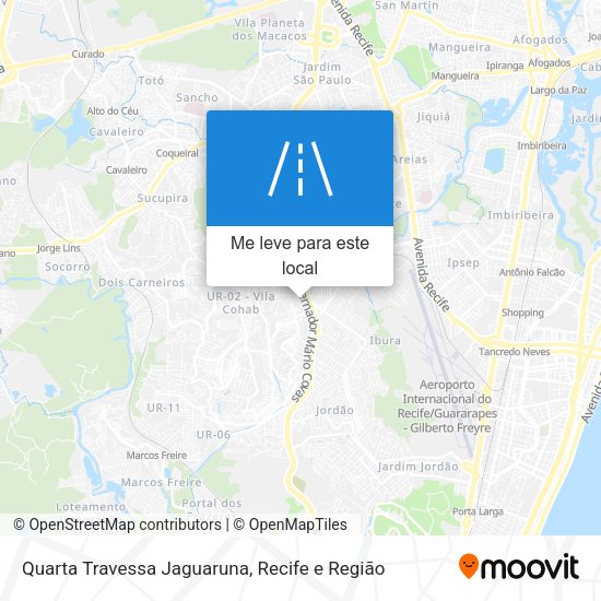 Quarta Travessa Jaguaruna mapa