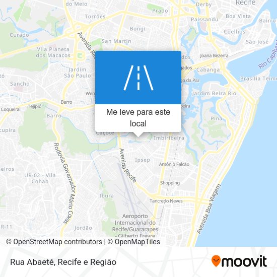 Rua Abaeté mapa