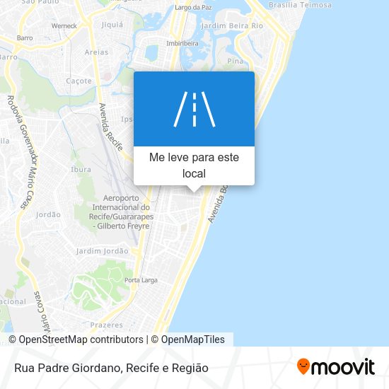 Rua Padre Giordano mapa