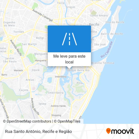 Rua Santo Antônio mapa