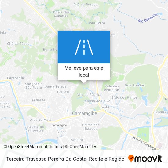 Terceira Travessa Pereira Da Costa mapa