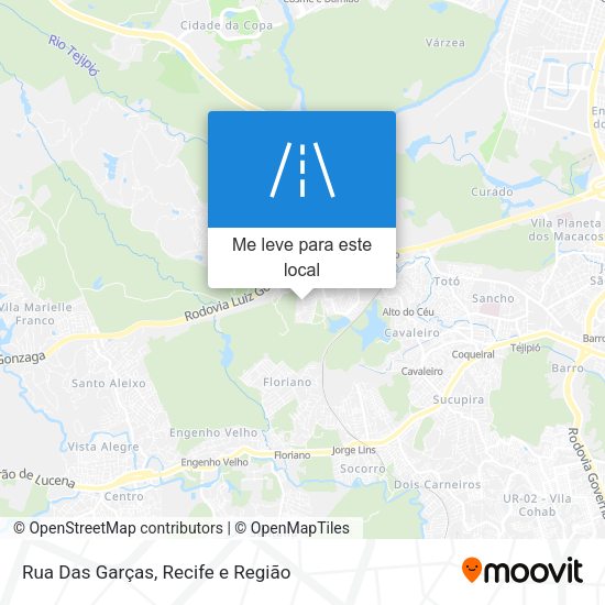 Rua Das Garças mapa