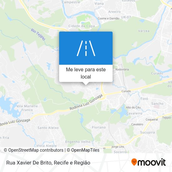 Rua Xavier De Brito mapa