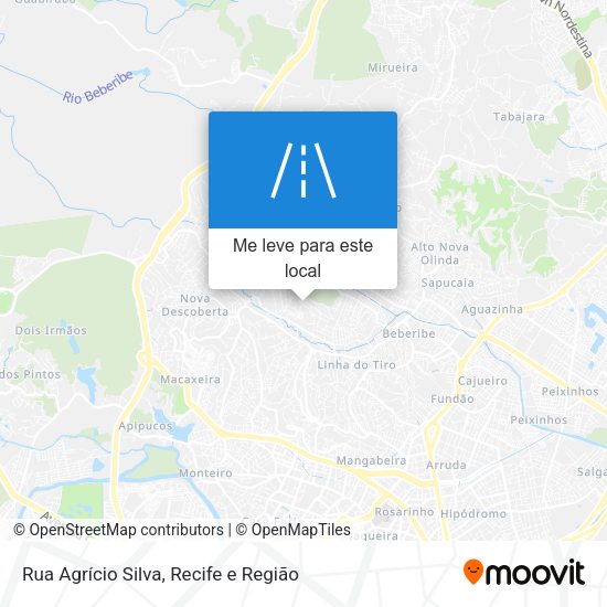 Rua Agrício Silva mapa