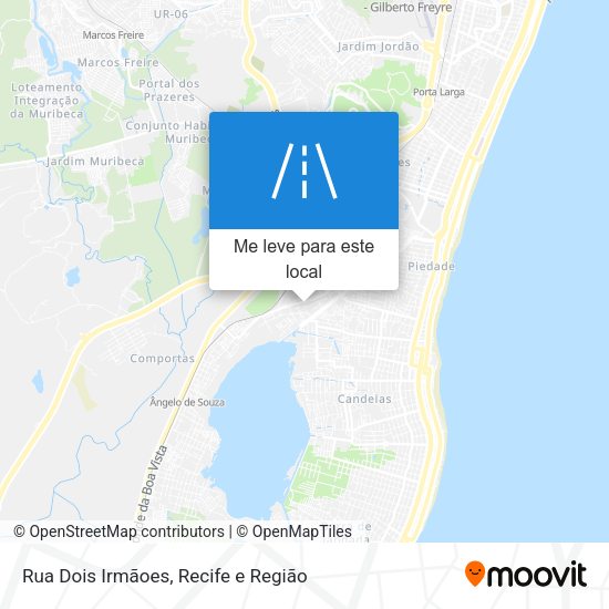 Rua Dois Irmãoes mapa