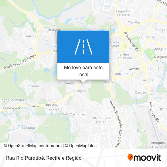 Rua Rio Paratibé mapa