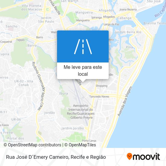 Rua José D´Emery Carneiro mapa