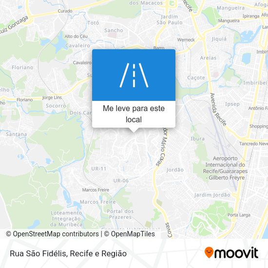Rua São Fidélis mapa
