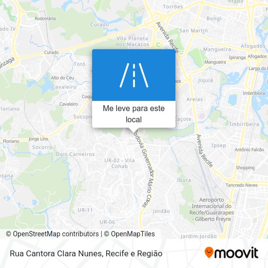 Rua Cantora Clara Nunes mapa
