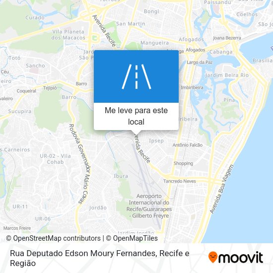 Rua Deputado Edson Moury Fernandes mapa