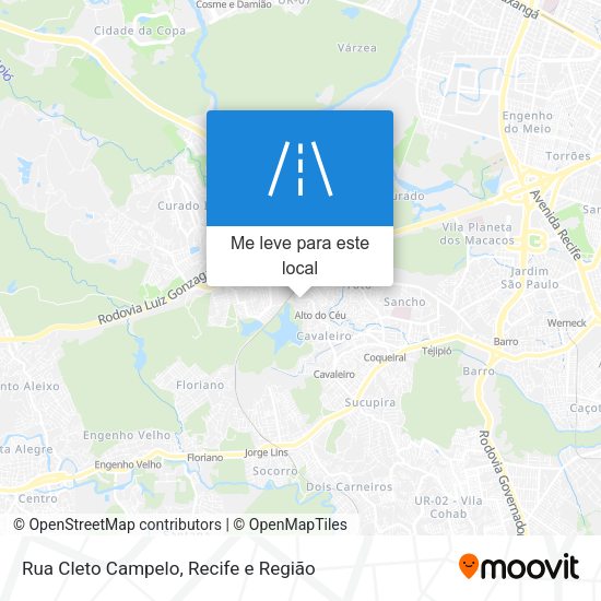 Rua Cleto Campelo mapa
