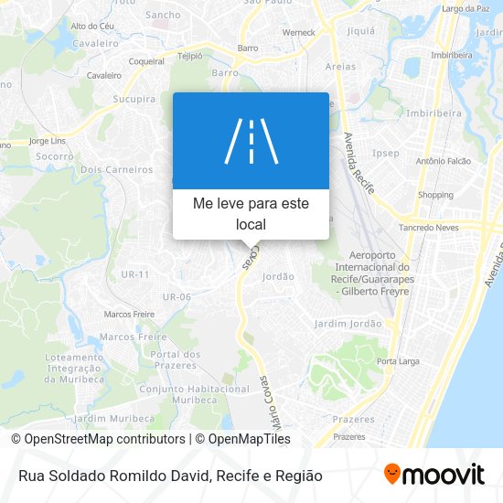 Rua Soldado Romildo David mapa