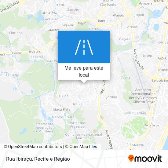 Rua Ibiraçu mapa