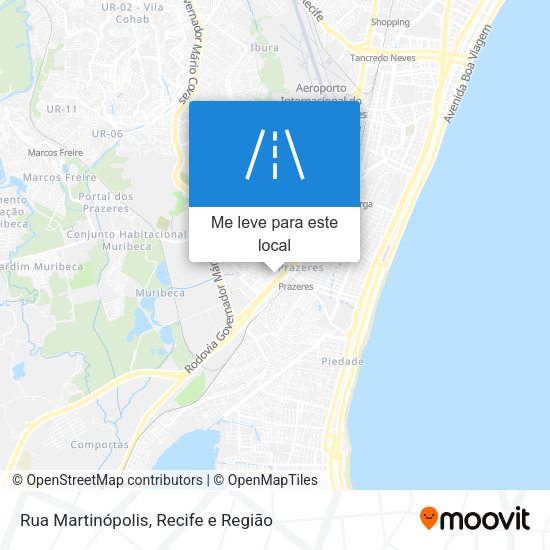 Rua Martinópolis mapa