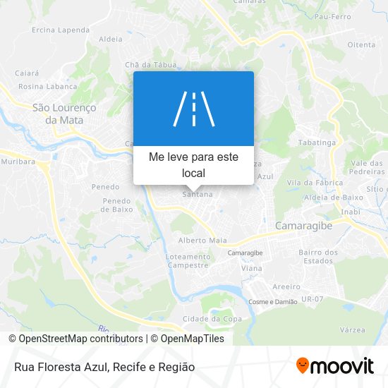 Rua Floresta Azul mapa