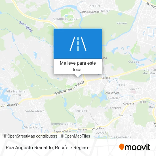 Rua Augusto Reinaldo mapa