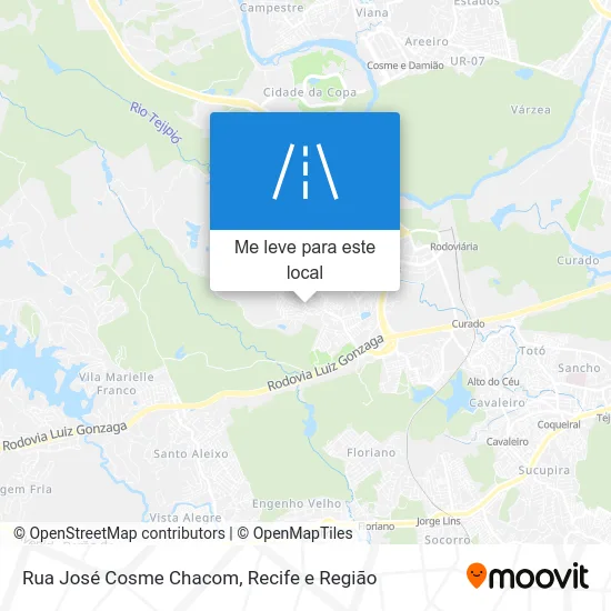 Rua José Cosme Chacom mapa