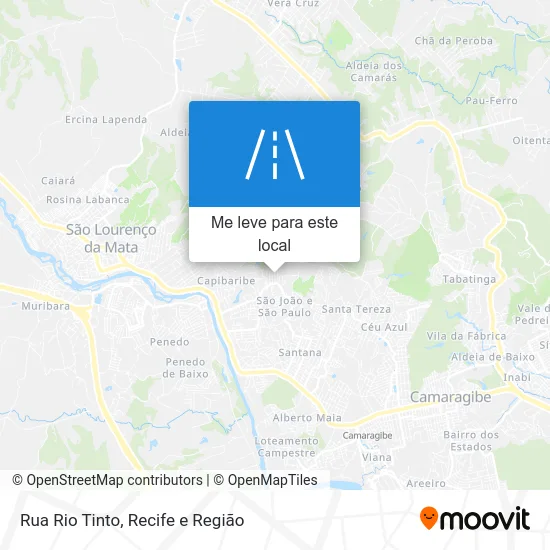 Rua Rio Tinto mapa