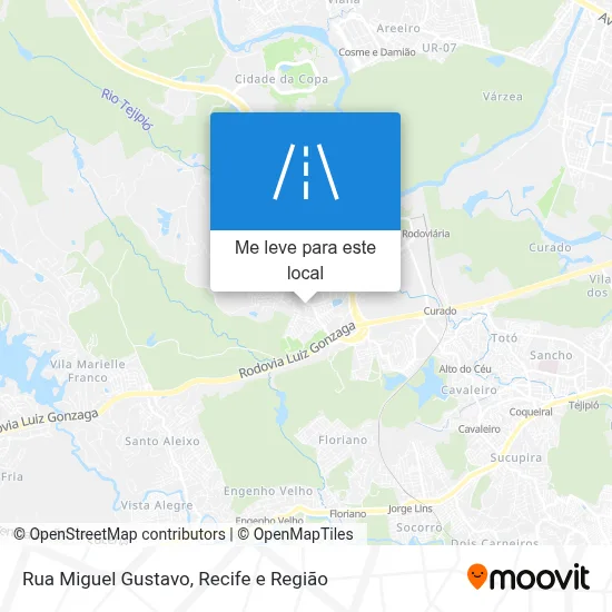 Rua Miguel Gustavo mapa