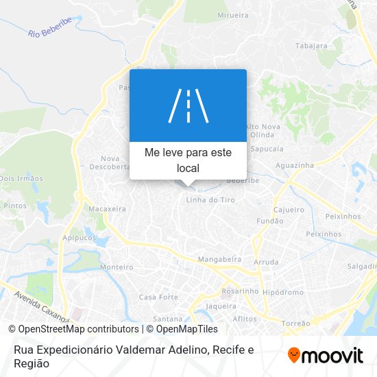 Rua Expedicionário Valdemar Adelino mapa