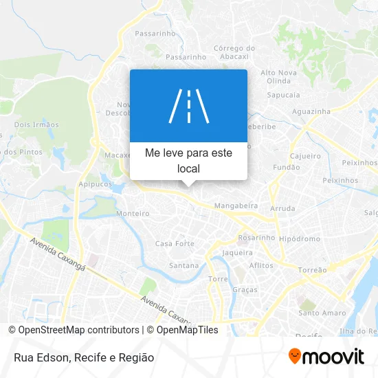 Rua Edson mapa