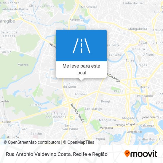 Rua Antonio Valdevino Costa mapa