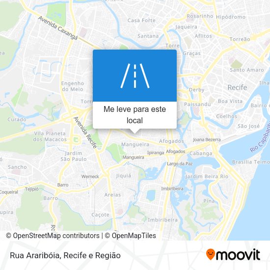 Rua Araribóia mapa