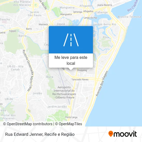 Rua Edward Jenner mapa