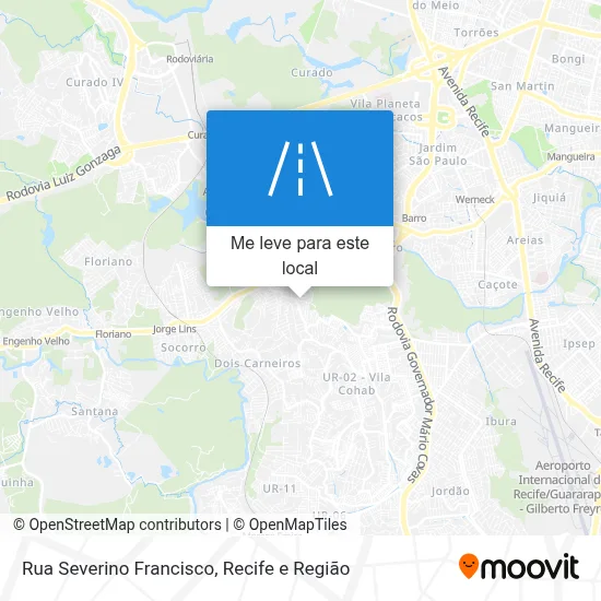 Rua Severino Francisco mapa