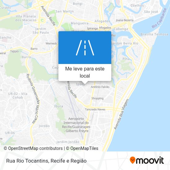 Rua Rio Tocantins mapa