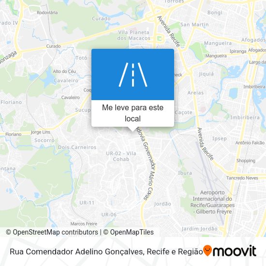 Rua Comendador Adelino Gonçalves mapa